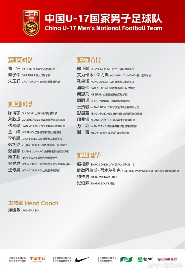 PP电子官方-备战亚洲杯!国少集训名单:万项邝兆镭帅惟浩领衔